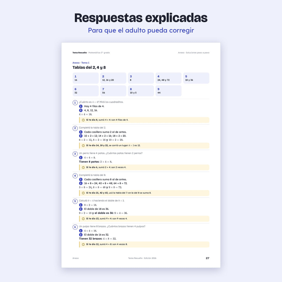 3er grado · Unidad 3: Ejercicios extra