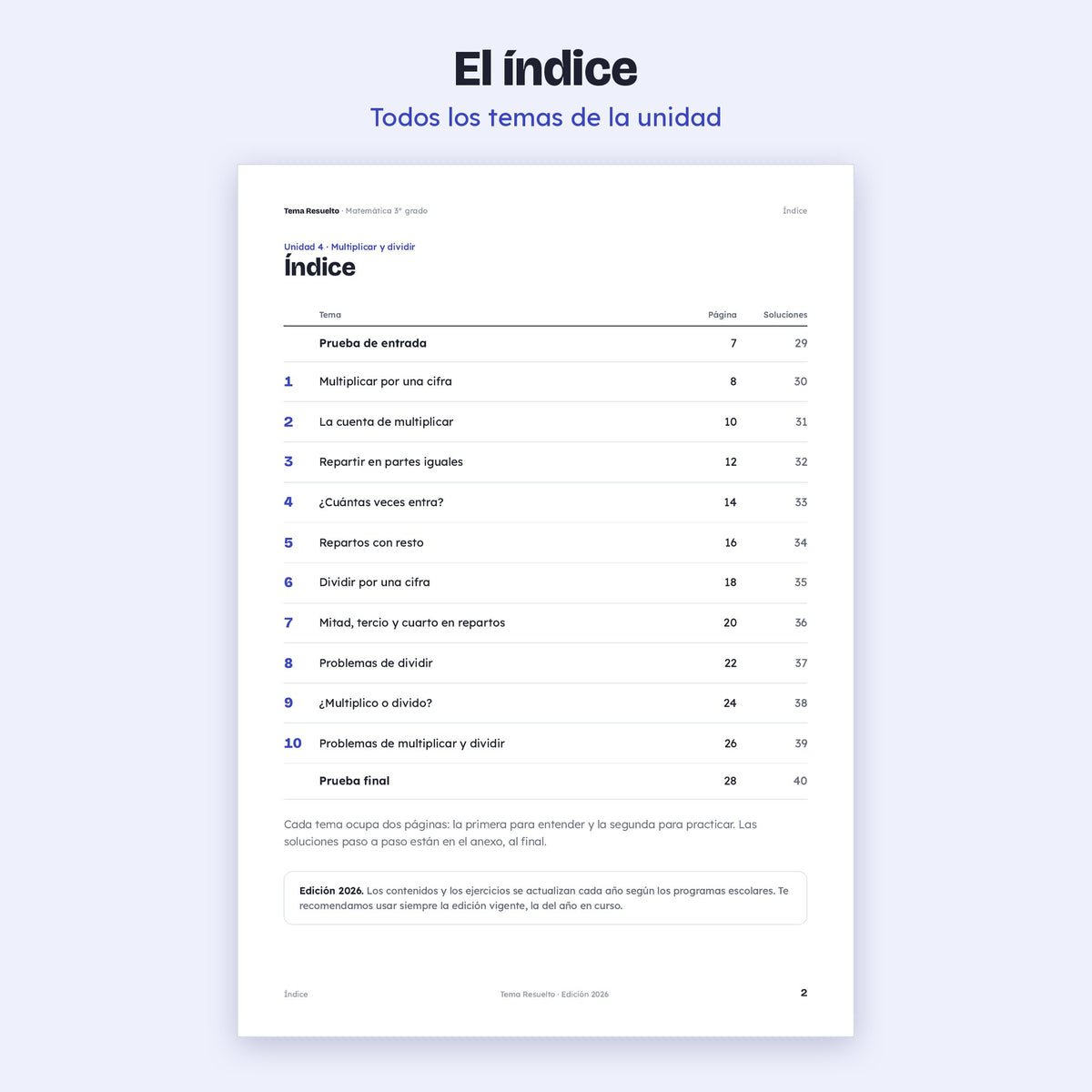 3er grado · Unidad 4: Multiplicar y dividir