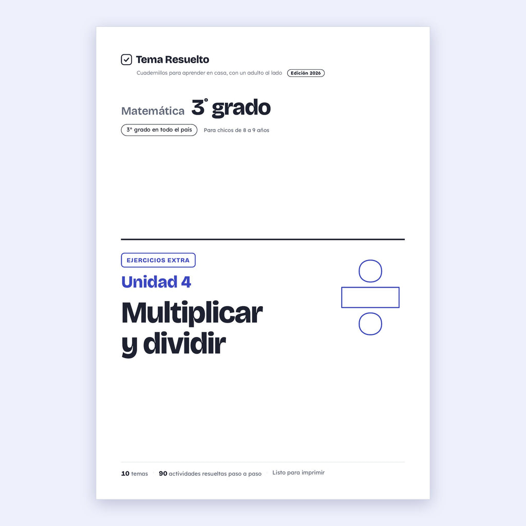 3er grado · Unidad 4: Ejercicios extra