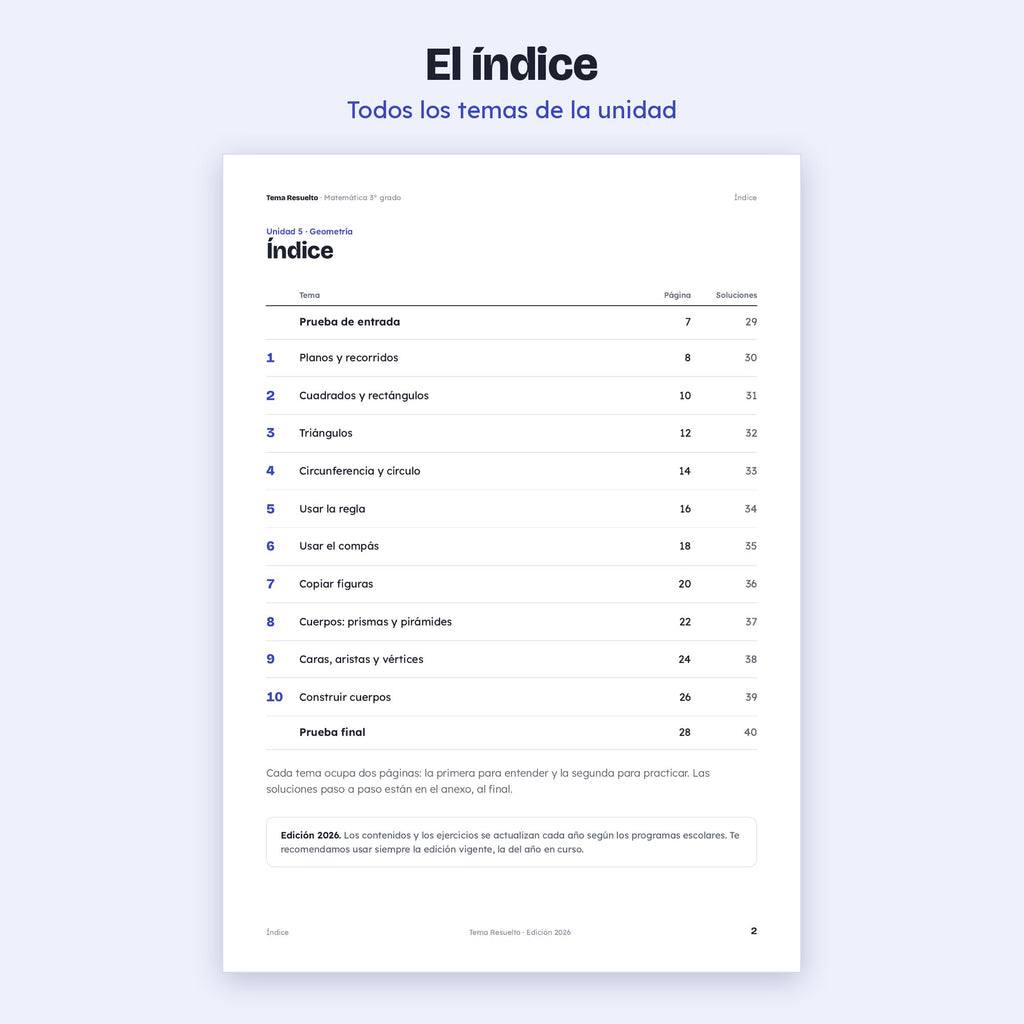 3er grado · Unidad 5: Geometría