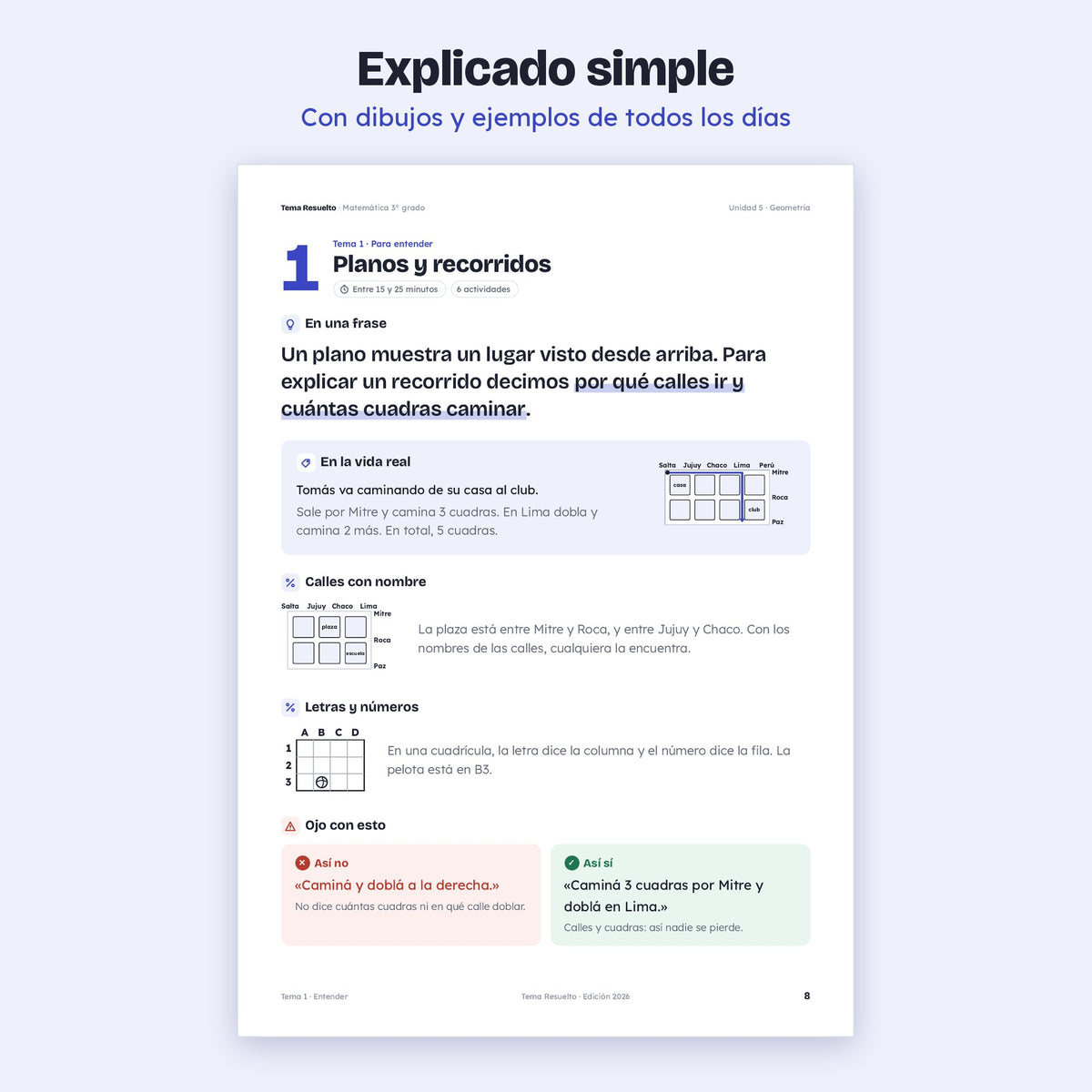 3er grado · Unidad 5: Geometría