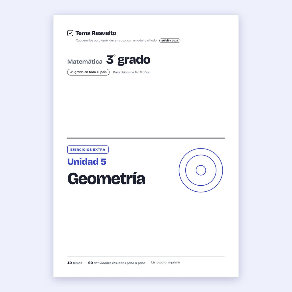 3er grado · Unidad 5: Ejercicios extra
