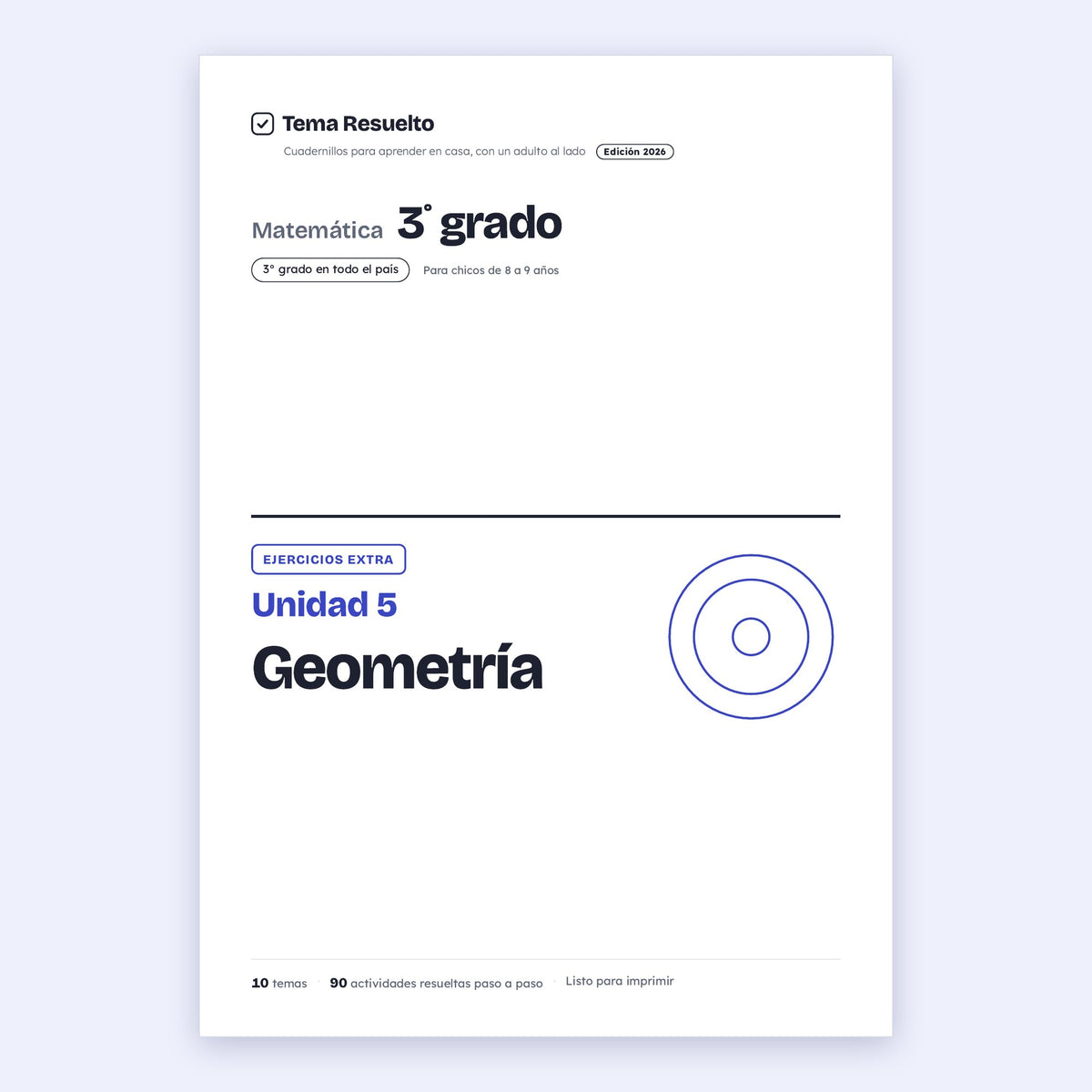3er grado · Unidad 5: Ejercicios extra