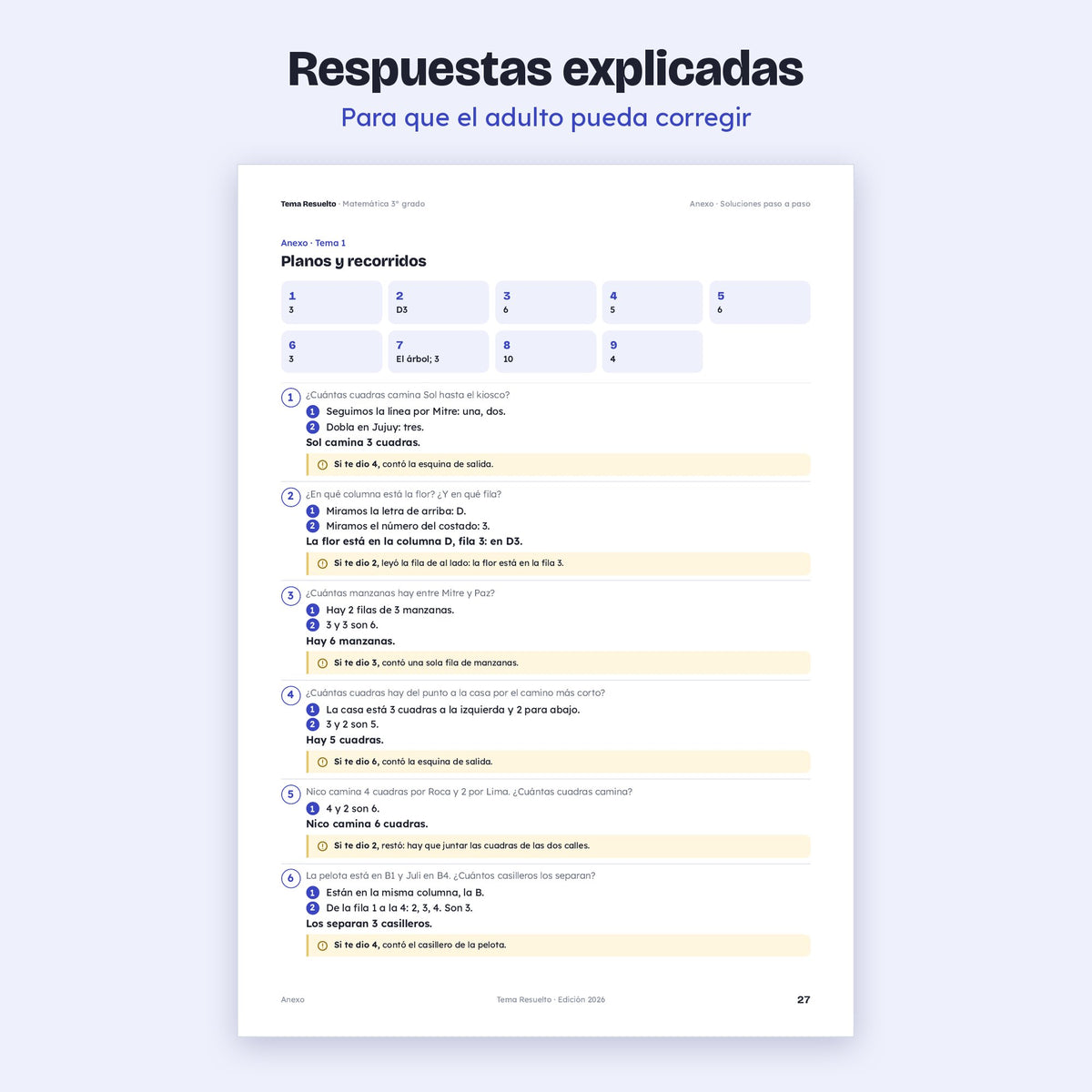 3er grado · Unidad 5: Ejercicios extra