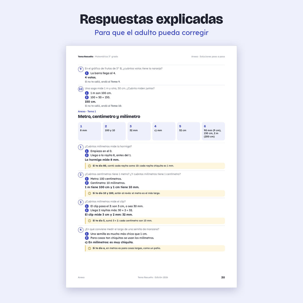 3er grado · Unidad 6: Medidas y tiempo