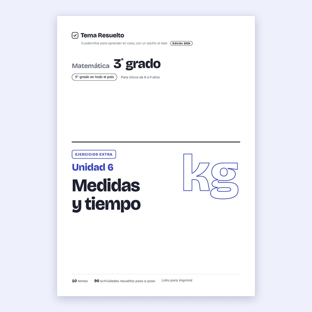 3er grado · Unidad 6: Ejercicios extra