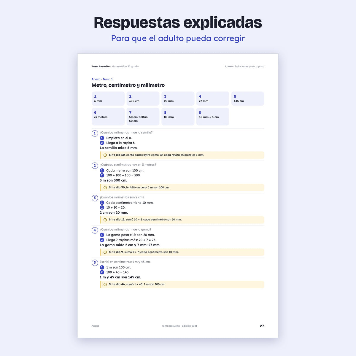 3er grado · Unidad 6: Ejercicios extra