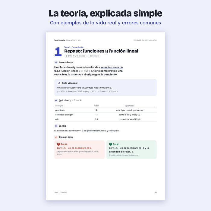 Teoría explicada paso a paso