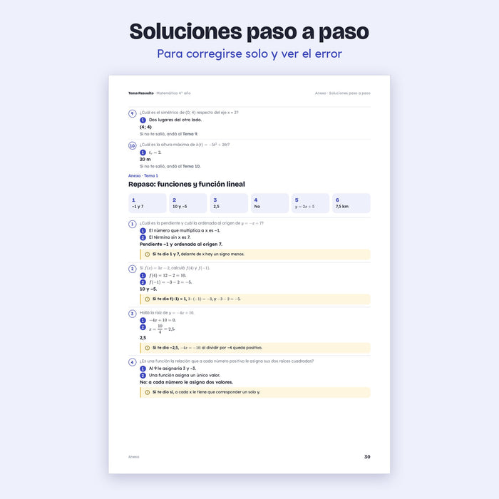 Soluciones paso a paso