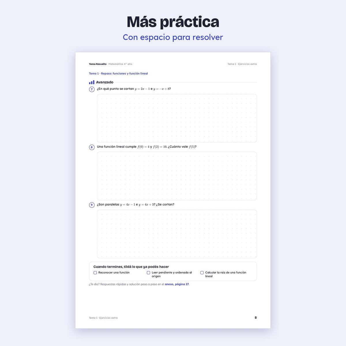 4to año (3ro CABA) · Ejercicios extra del año – Más ejercicios de práctica