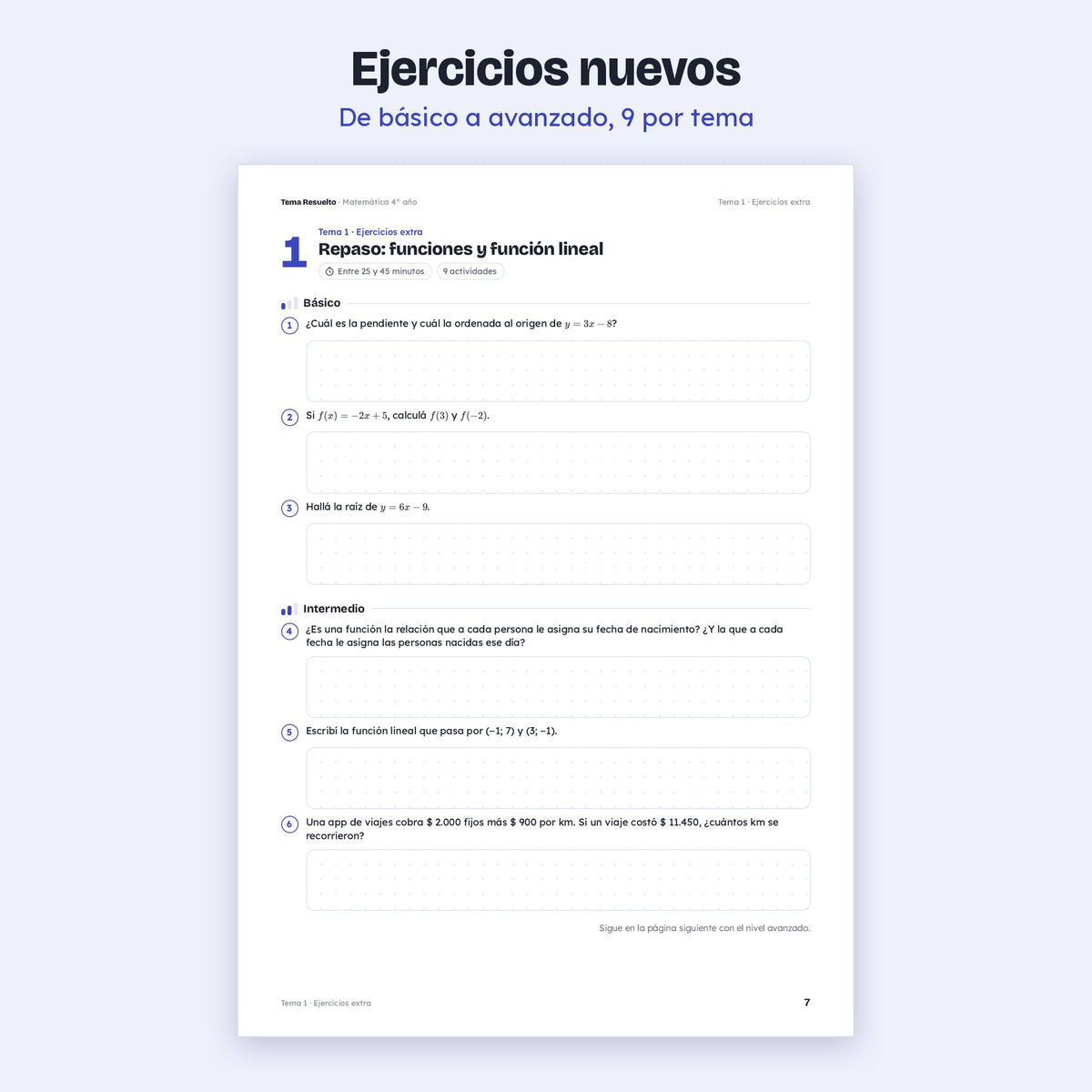 4to año (3ro CABA) · Unidad 1: Ejercicios extra – Ejercicios de práctica