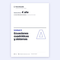4to año (3ro CABA) · Unidad 2: Ecuaciones cuadráticas – Portada