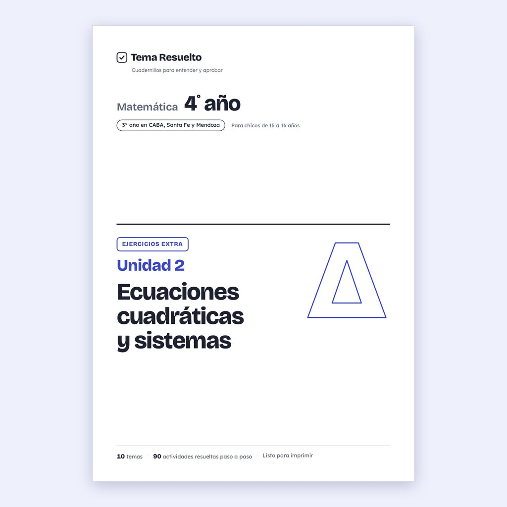 4to año (3ro CABA) · Unidad 2: Ejercicios extra – Portada