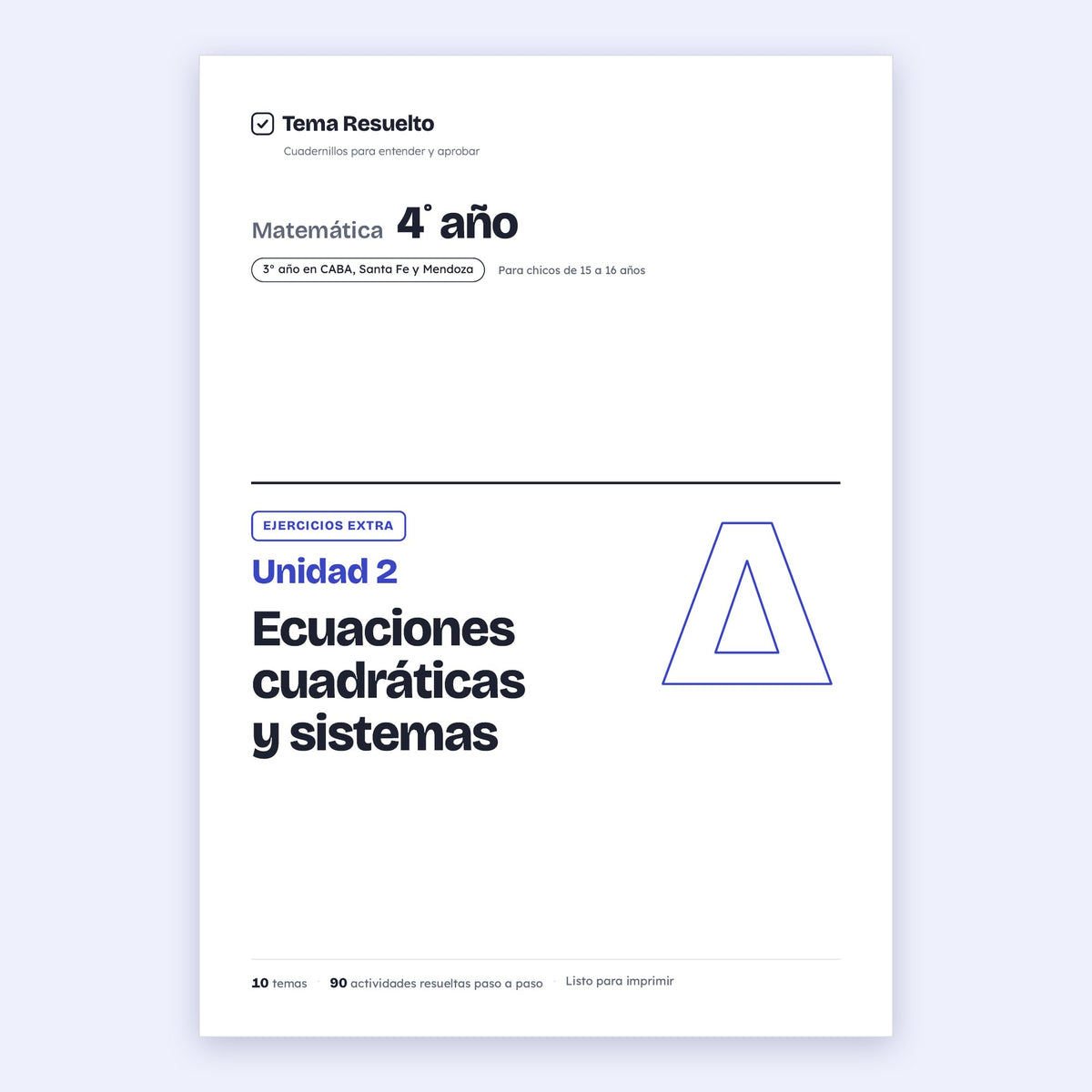 4to año (3ro CABA) · Unidad 2: Ejercicios extra – Portada