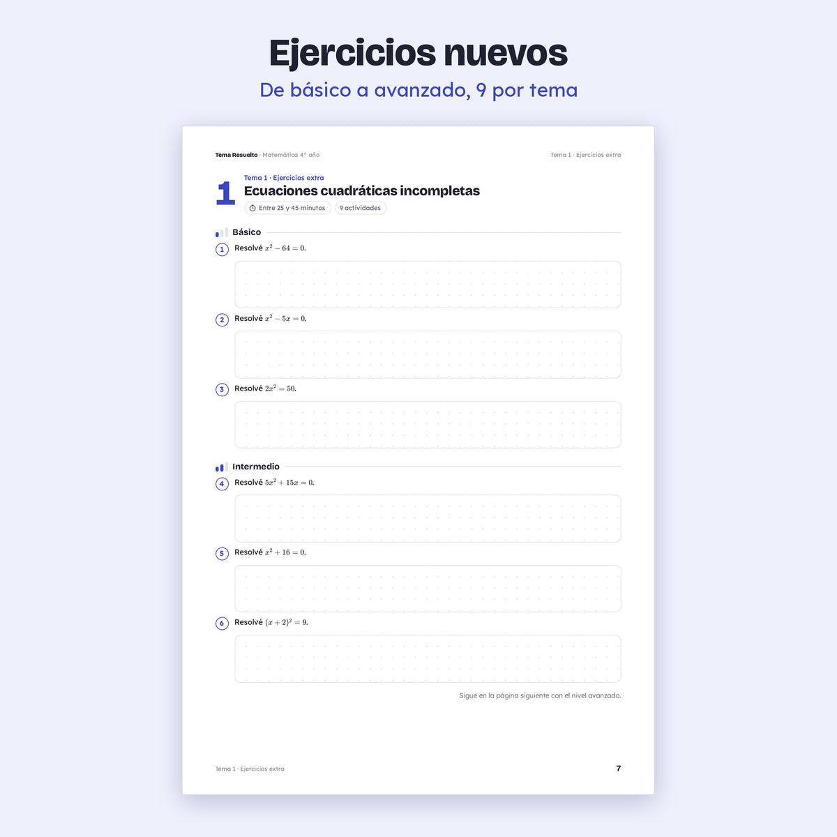 4to año (3ro CABA) · Unidad 2: Ejercicios extra – Ejercicios de práctica