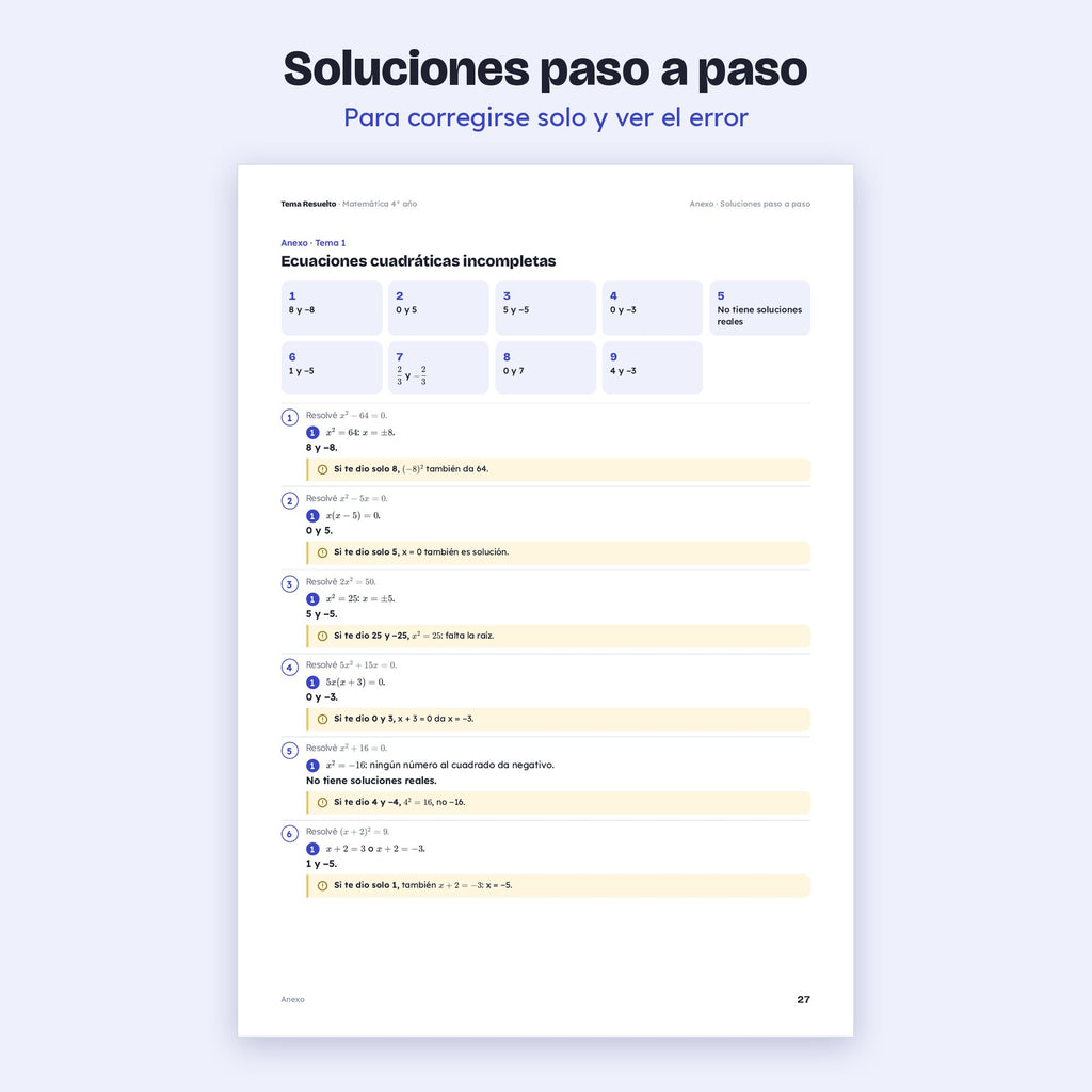 4to año (3ro CABA) · Unidad 2: Ejercicios extra – Soluciones paso a paso