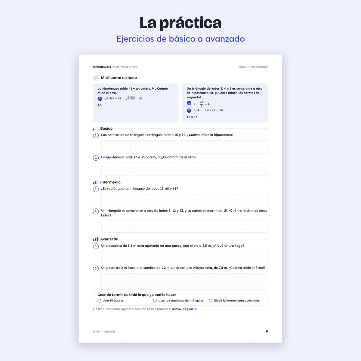 4to año (3ro CABA) · Unidad 3: Trigonometría – Ejercicios de práctica