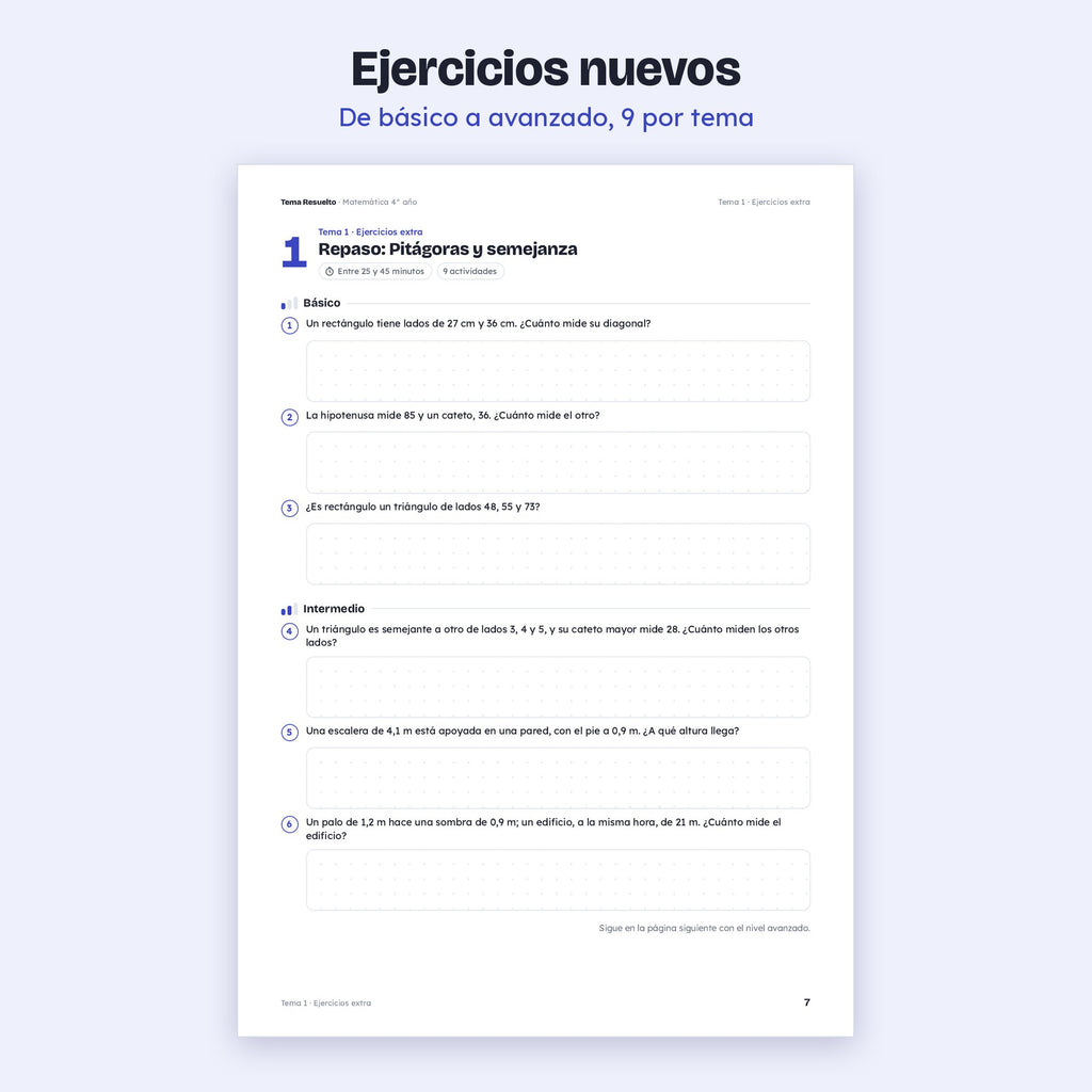 4to año (3ro CABA) · Unidad 3: Ejercicios extra – Ejercicios de práctica