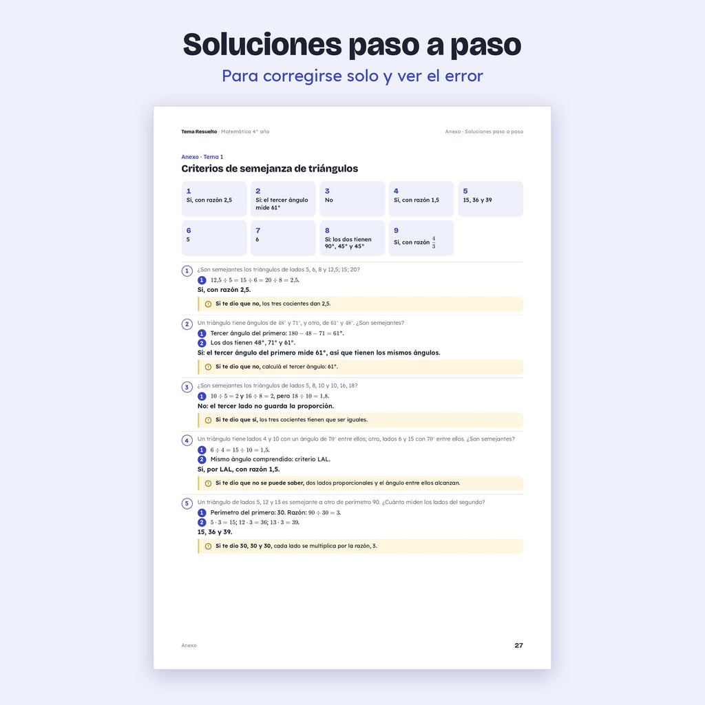 4to año (3ro CABA) · Unidad 4: Ejercicios extra – Soluciones paso a paso