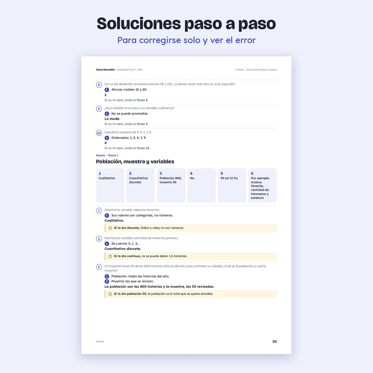 4to año (3ro CABA) · Unidad 5: Estadística – Soluciones paso a paso