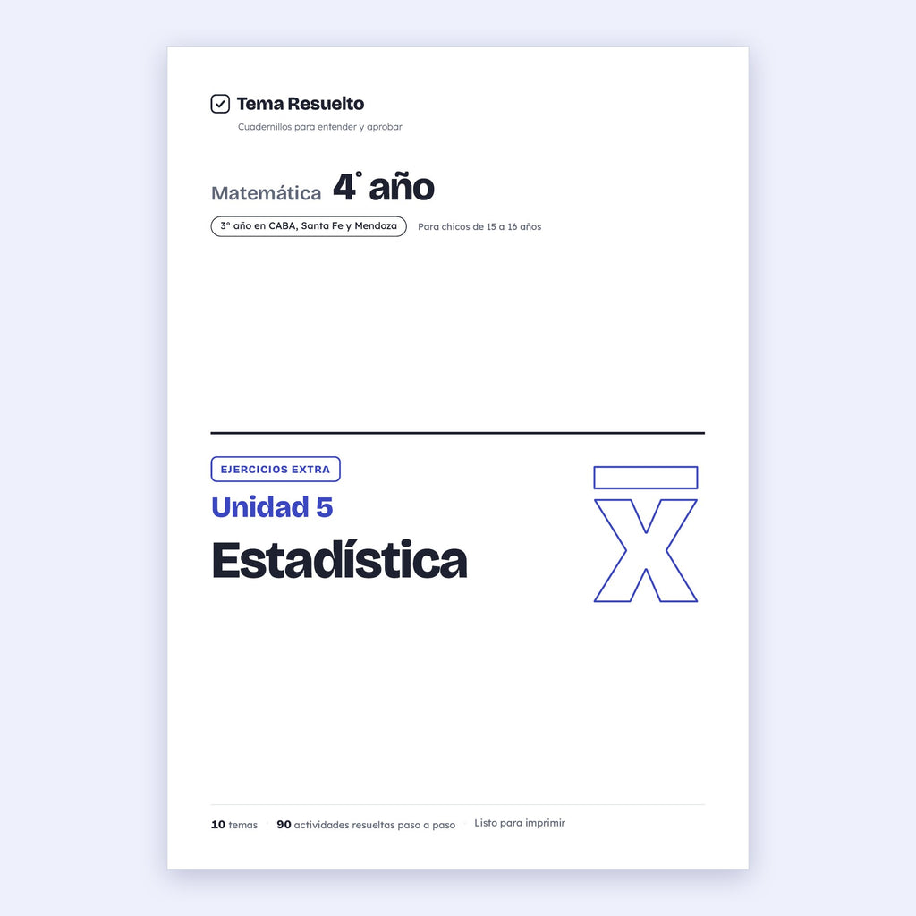 4to año (3ro CABA) · Unidad 5: Ejercicios extra – Portada