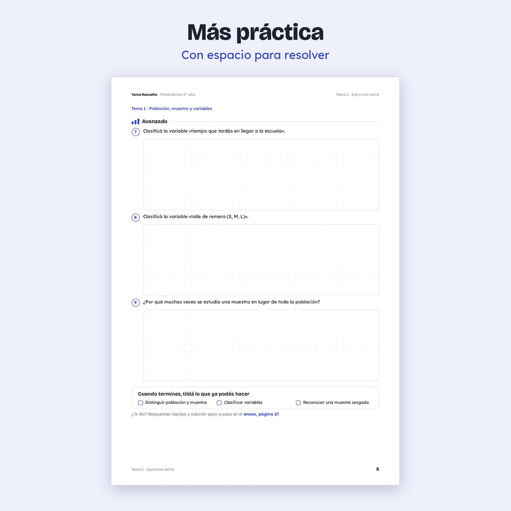 4to año (3ro CABA) · Unidad 5: Ejercicios extra – Más ejercicios de práctica