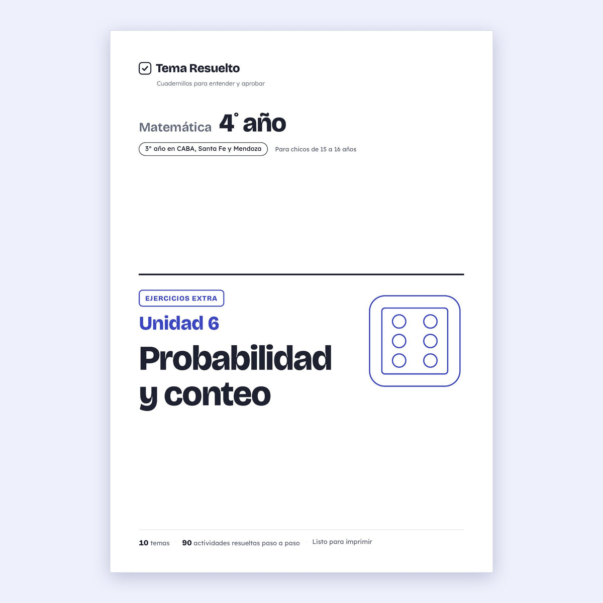 4to año (3ro CABA) · Unidad 6: Ejercicios extra – Portada