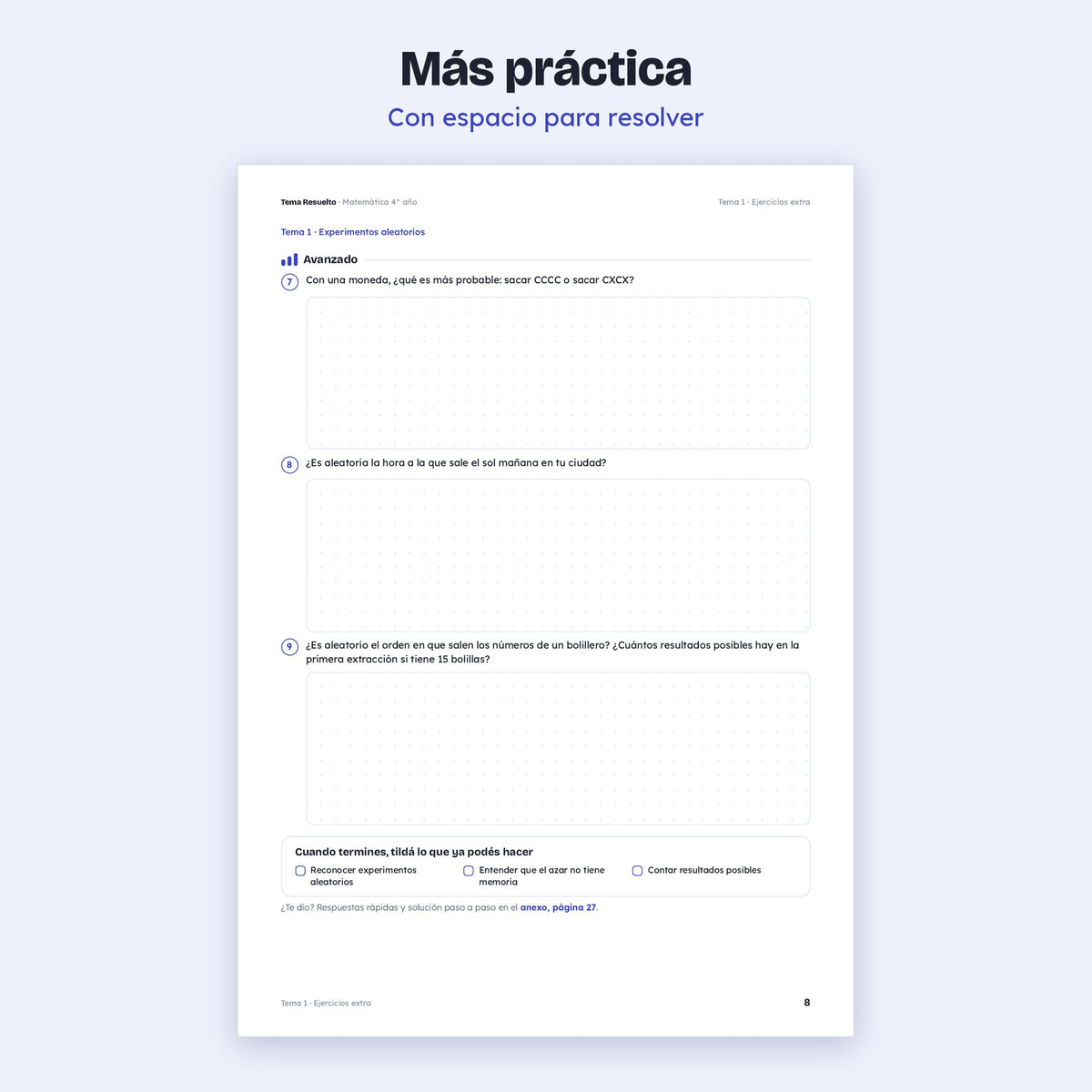 4to año (3ro CABA) · Unidad 6: Ejercicios extra – Más ejercicios de práctica