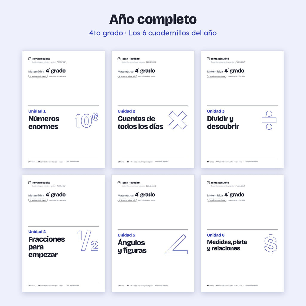 4to grado · Año completo