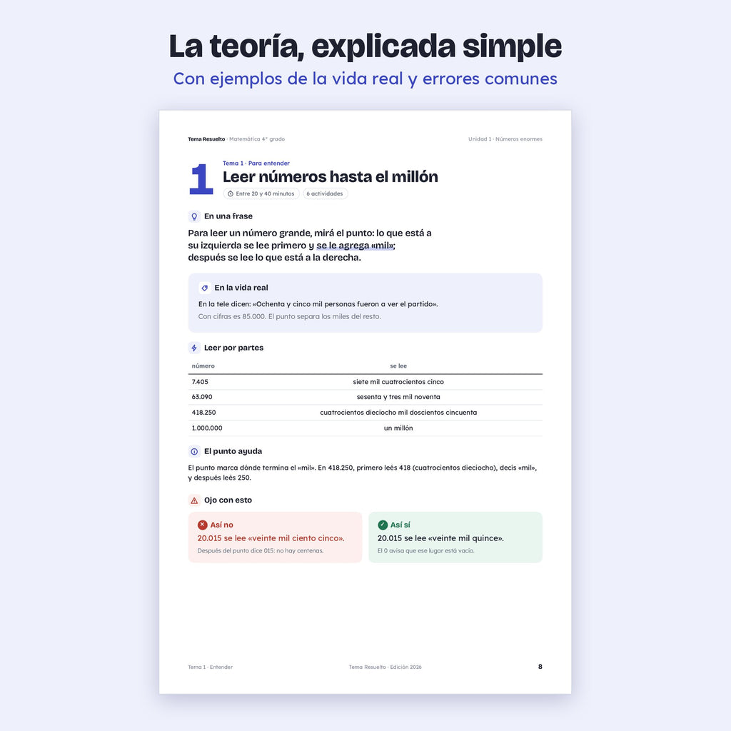 4to grado · Año completo