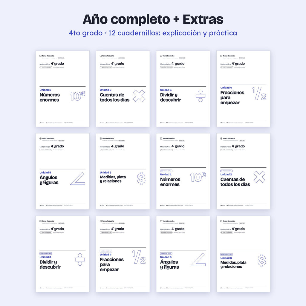 4to grado · Año completo + Extras