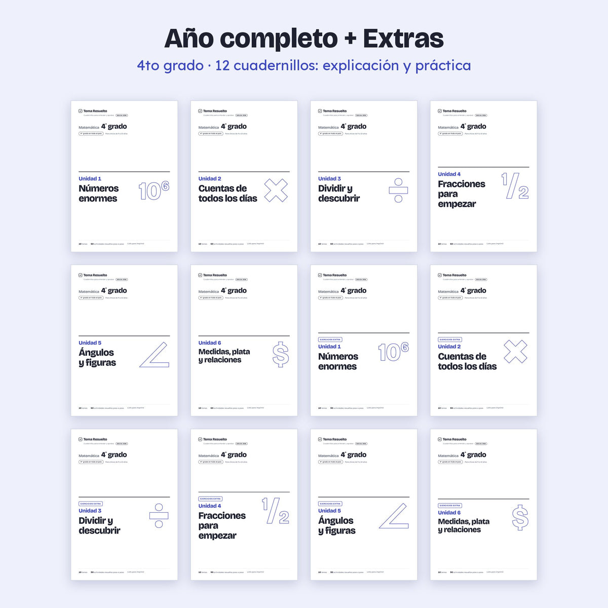 4to grado · Año completo + Extras