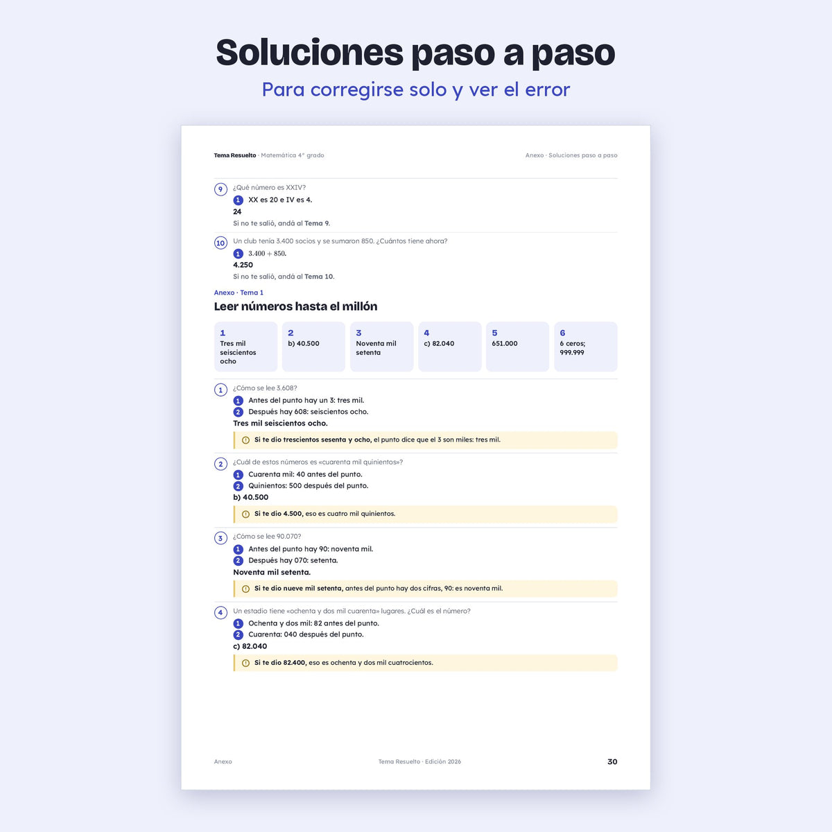 4to grado · Año completo + Extras