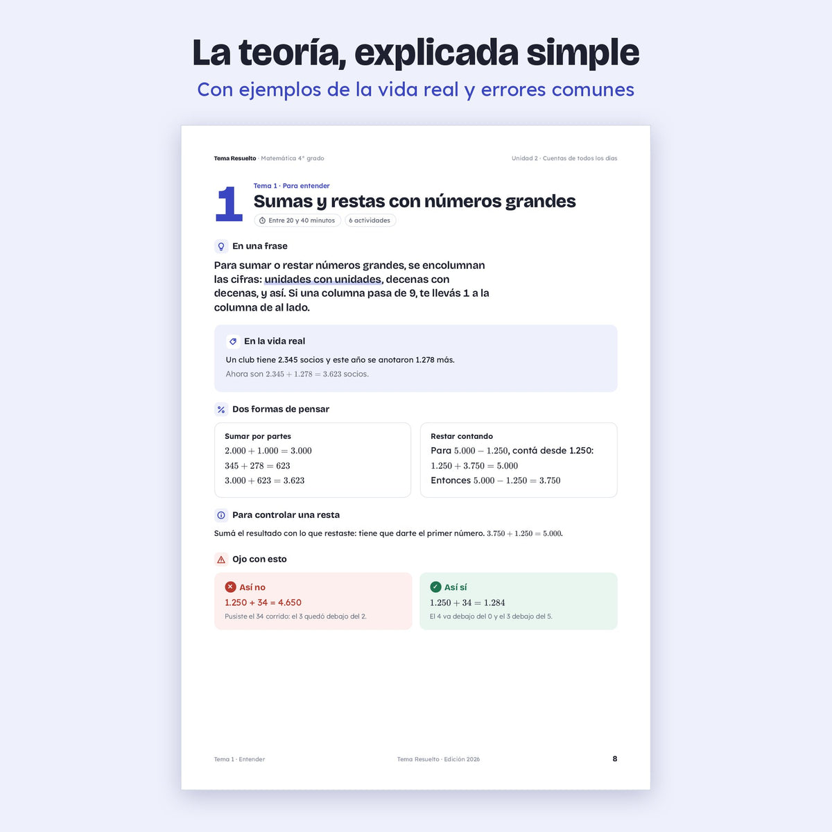 4to grado · Unidad 2: Operaciones