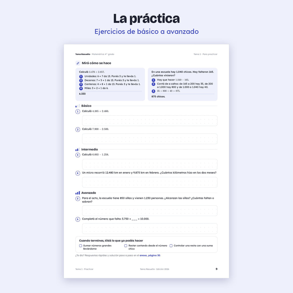 4to grado · Unidad 2: Operaciones