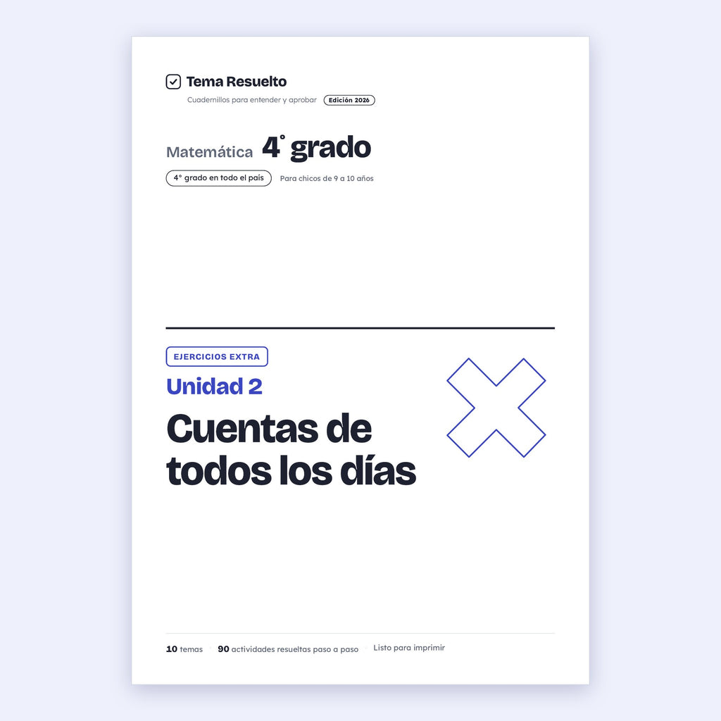 4to grado · Unidad 2: Ejercicios extra