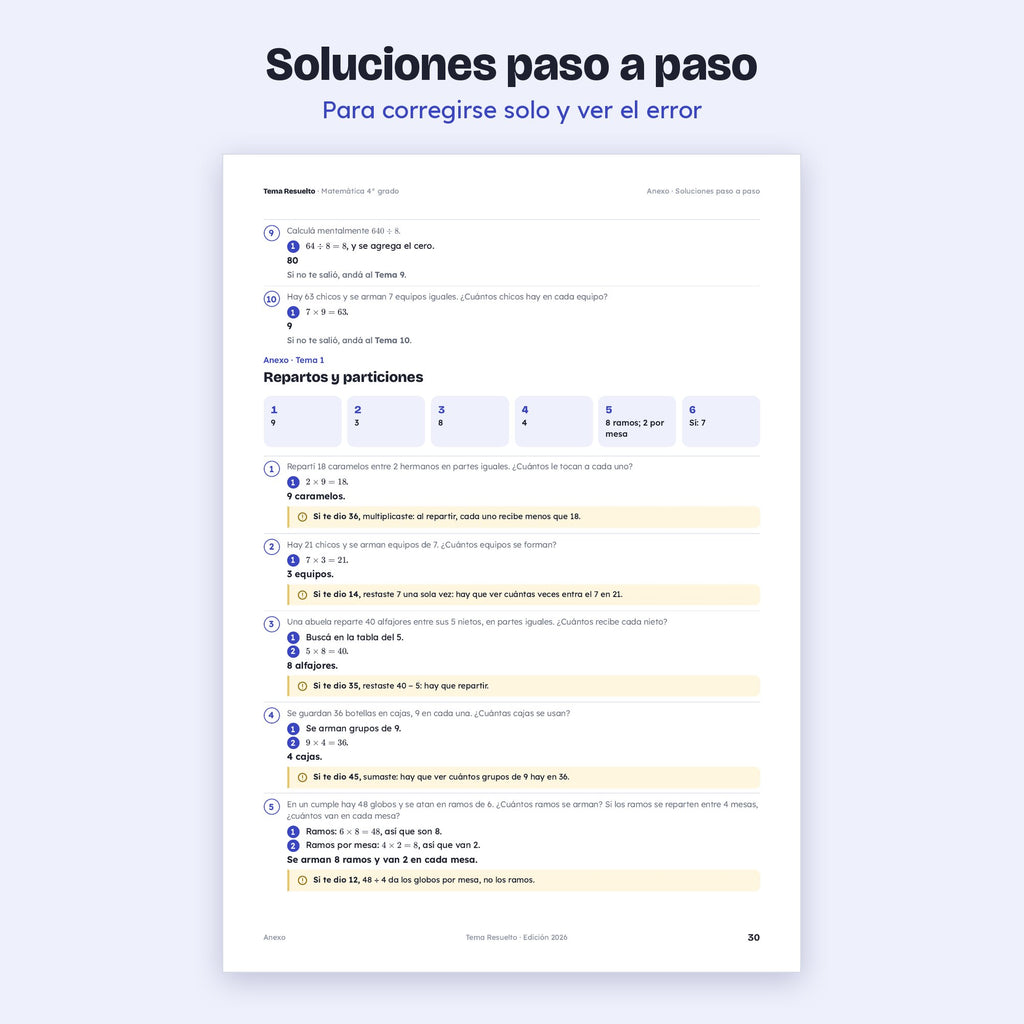 4to grado · Unidad 3: División