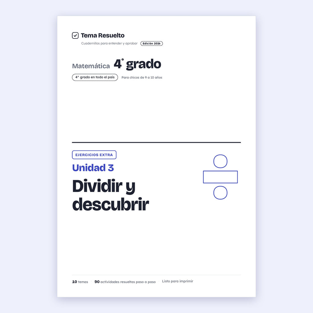 4to grado · Unidad 3: Ejercicios extra