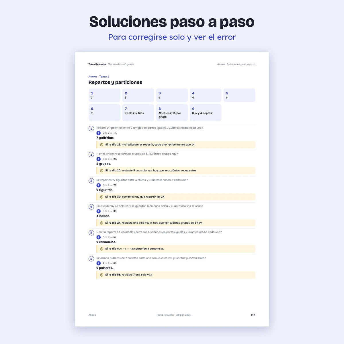 4to grado · Unidad 3: Ejercicios extra