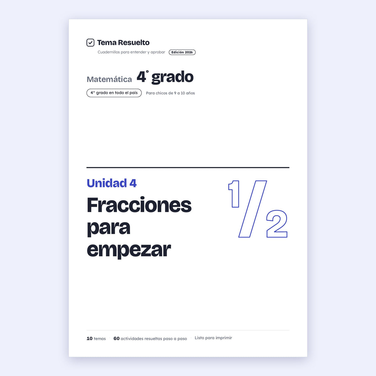 4to grado · Unidad 4: Fracciones