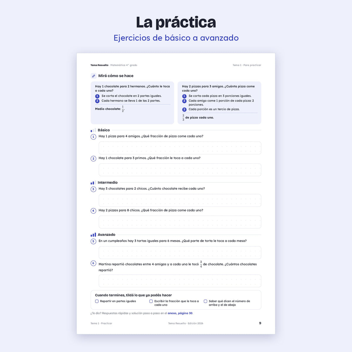 4to grado · Unidad 4: Fracciones