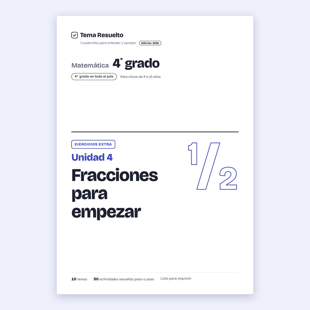 4to grado · Unidad 4: Ejercicios extra