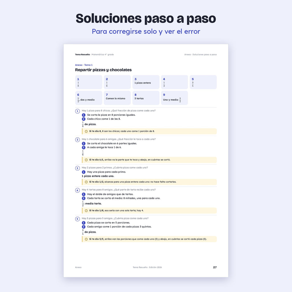 4to grado · Unidad 4: Ejercicios extra