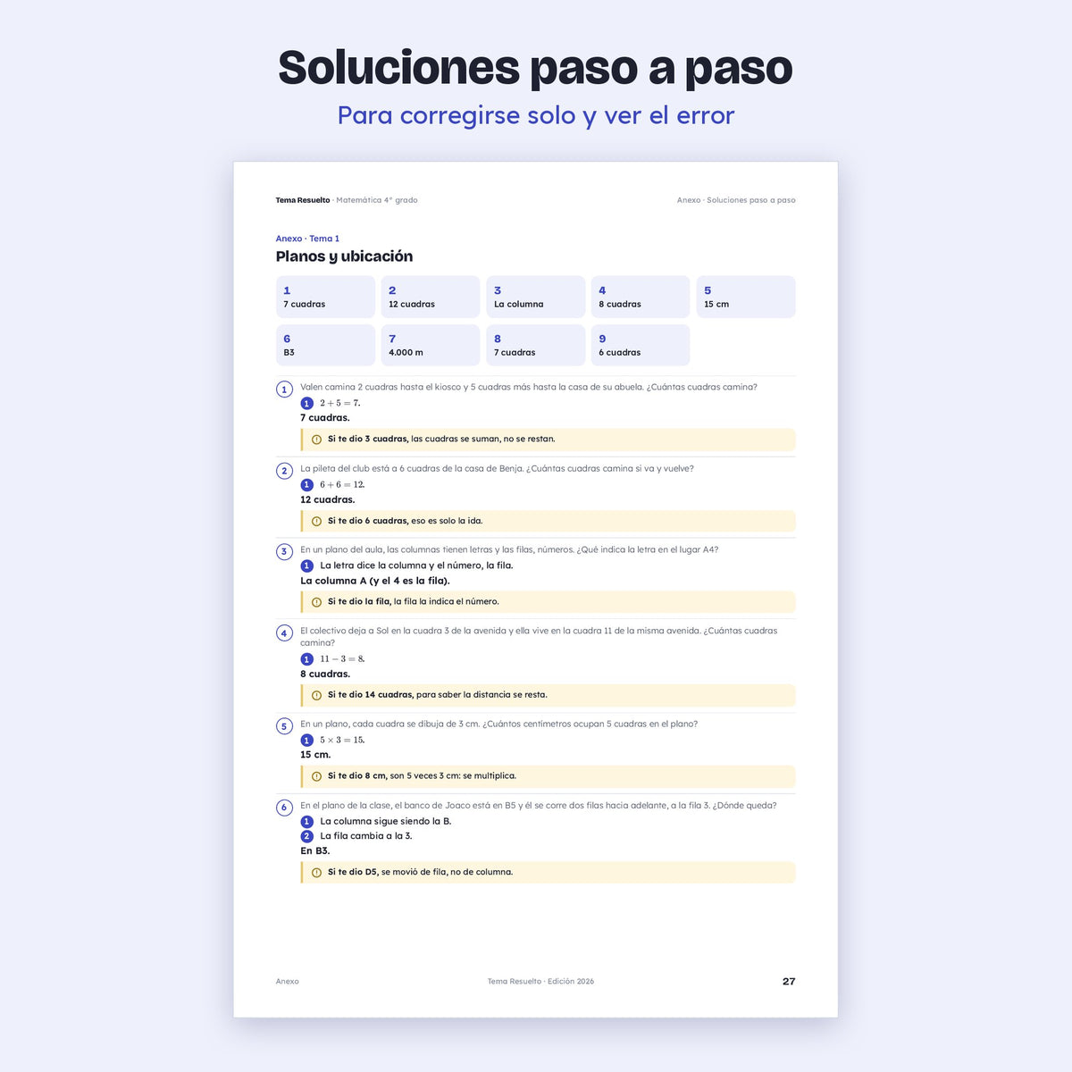4to grado · Unidad 5: Ejercicios extra