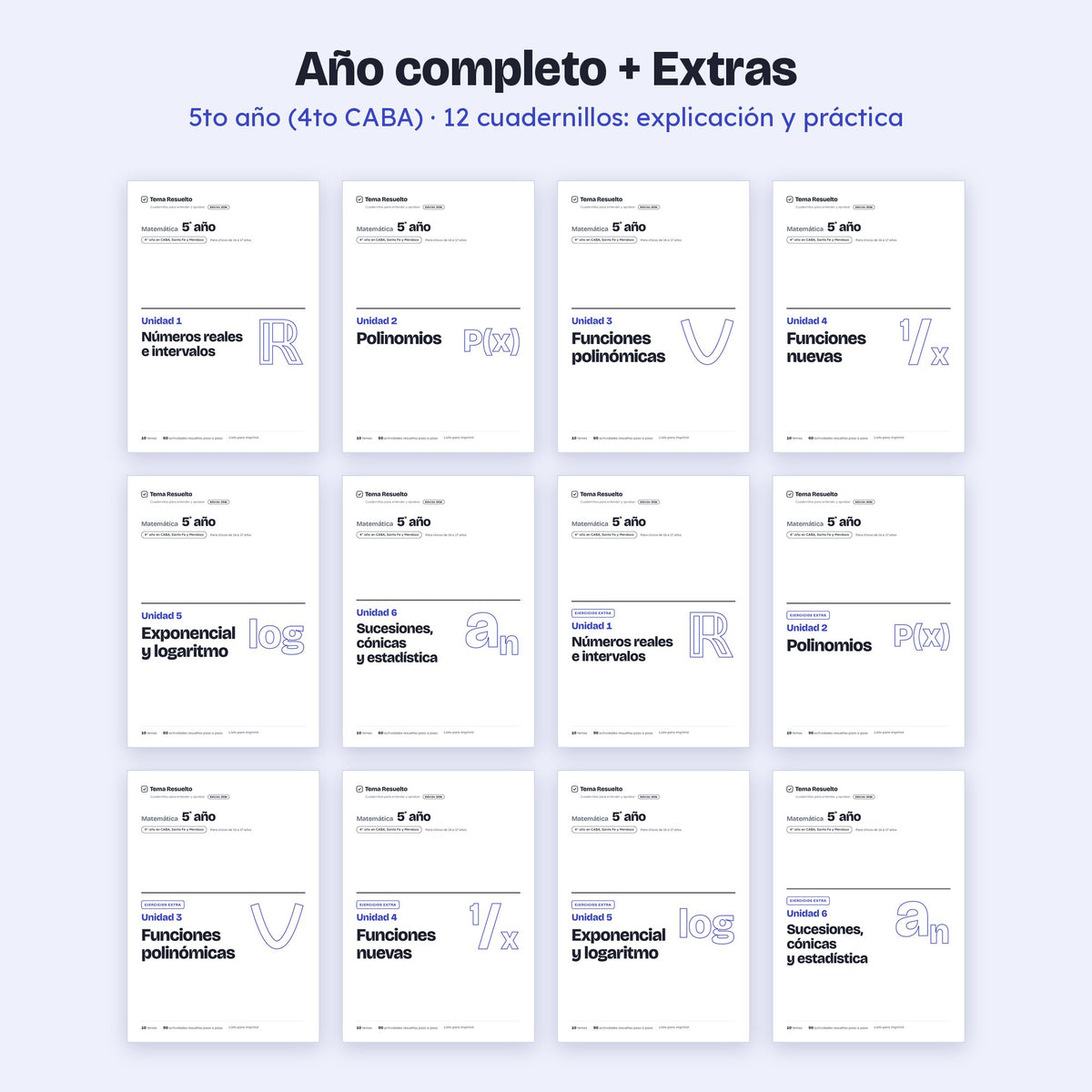 5to año (4to CABA) · Año completo + Extras