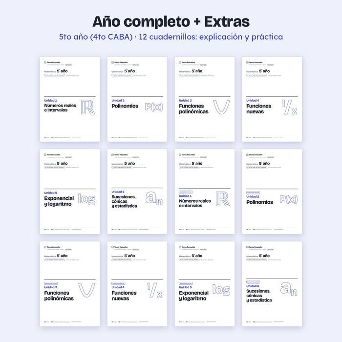 5to año (4to CABA) · Año completo + Extras