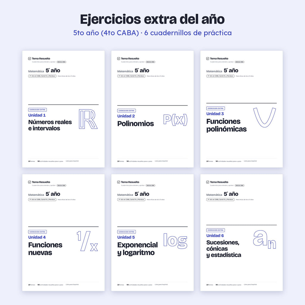 5to año (4to CABA) · Ejercicios extra del año