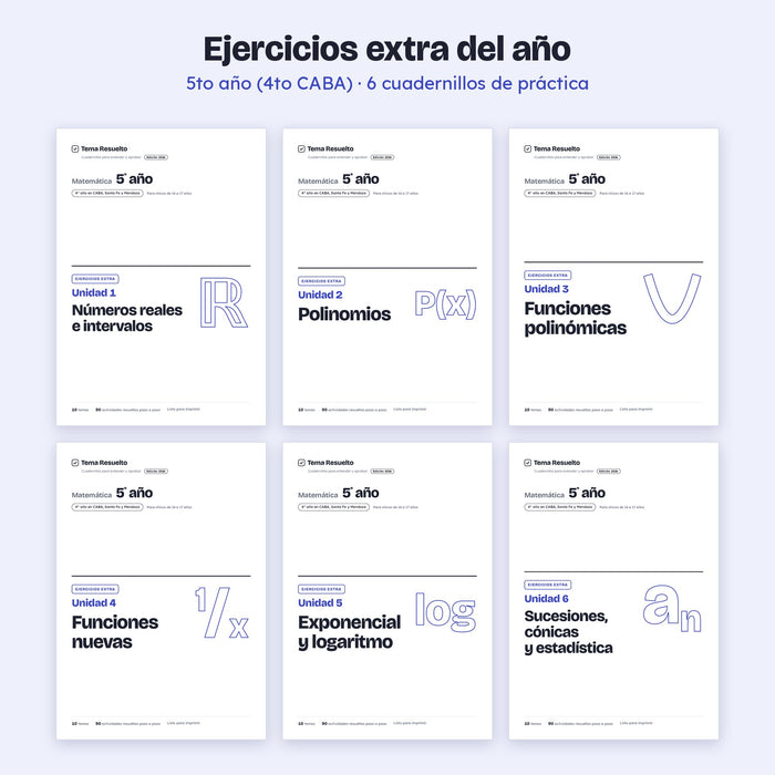5to año (4to CABA) · Ejercicios extra del año
