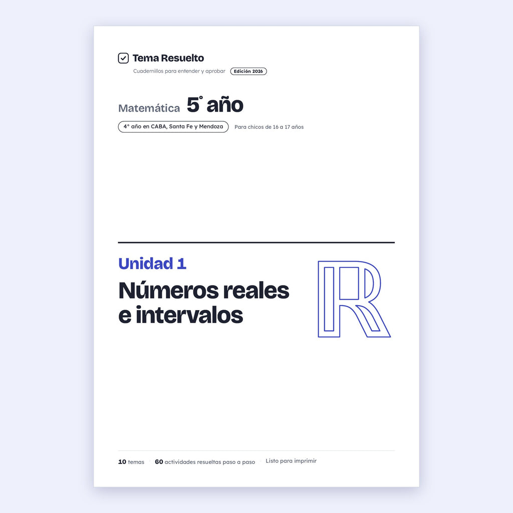 5to año (4to CABA) · Unidad 1: Números reales