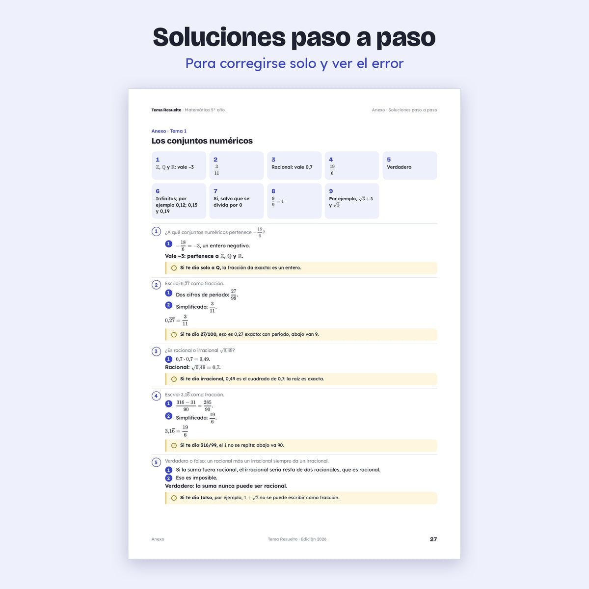 5to año (4to CABA) · Unidad 1: Ejercicios extra
